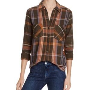 Free People Plaid Flannel Boyfriend Shirt